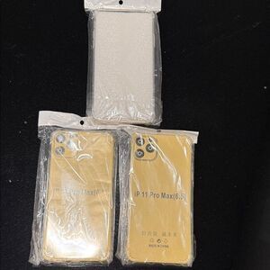 Gold and White Phone Cases for iPhone 11 Pro Max bundle 3